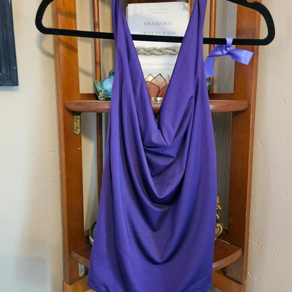 Princess Polly Deep Purple Draped Cowl Mini Dress